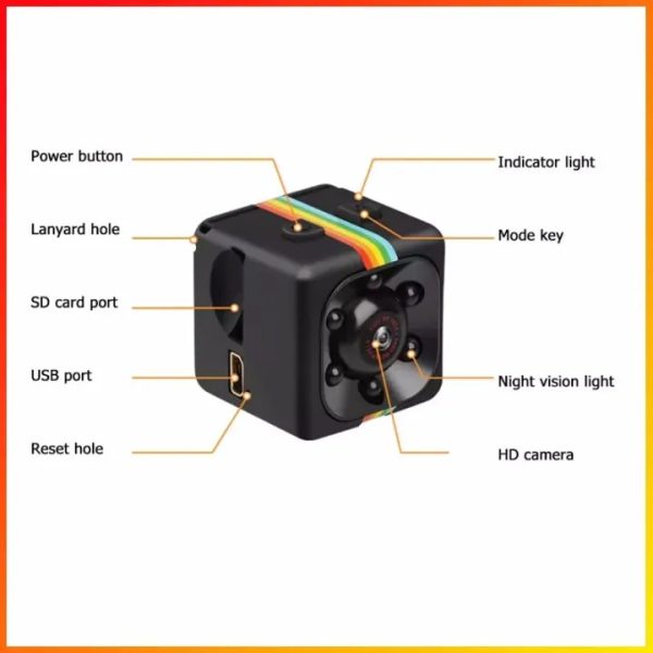 1080p Hd Action Video Camera Sq11 Tinny Camera Sport Dv Home Night Vision Small Camcorder Outdoor